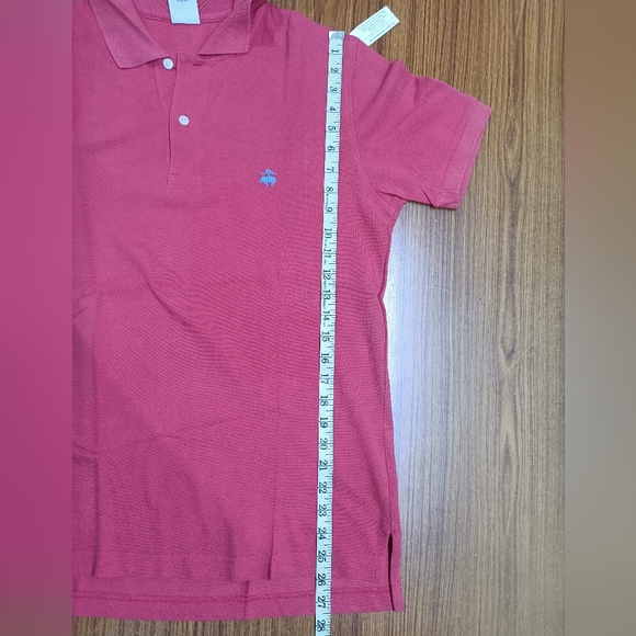 Brooks Brothers Polo Shirt Red short Sleeve Mens - Picture 8 of 10